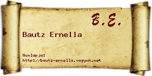 Bautz Ernella névjegykártya